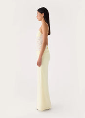 Emesy Lace Maxi Dress - Yellow