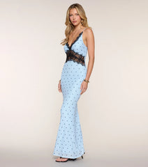 City Crush Polka Dot Lace Maxi Dress