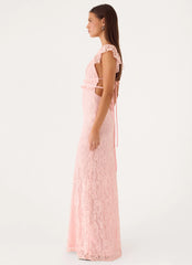 Giulia Lace Maxi Dress - Pink