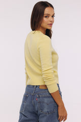 Lemon Cashmere + Merino Wool Cardigan