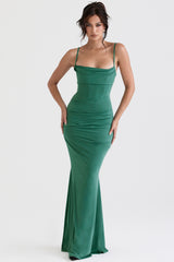 Forest Corset Maxi Dress