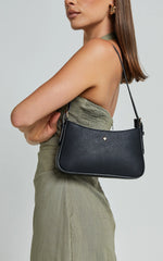Peta and Jain - Lilu Shoulder Bag - In Black Pebble/Gold