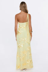 It Girl Energy One Shoulder Maxi Dress Yellow