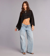 Midnight Air Sheer Mesh Poncho