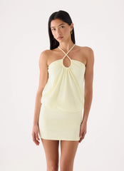 Etta Halter Mini Dress - Yellow