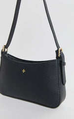 Peta and Jain - Lilu Shoulder Bag - In Black Pebble/Gold