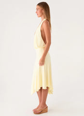 Ignite It Midi Dress - Lemon