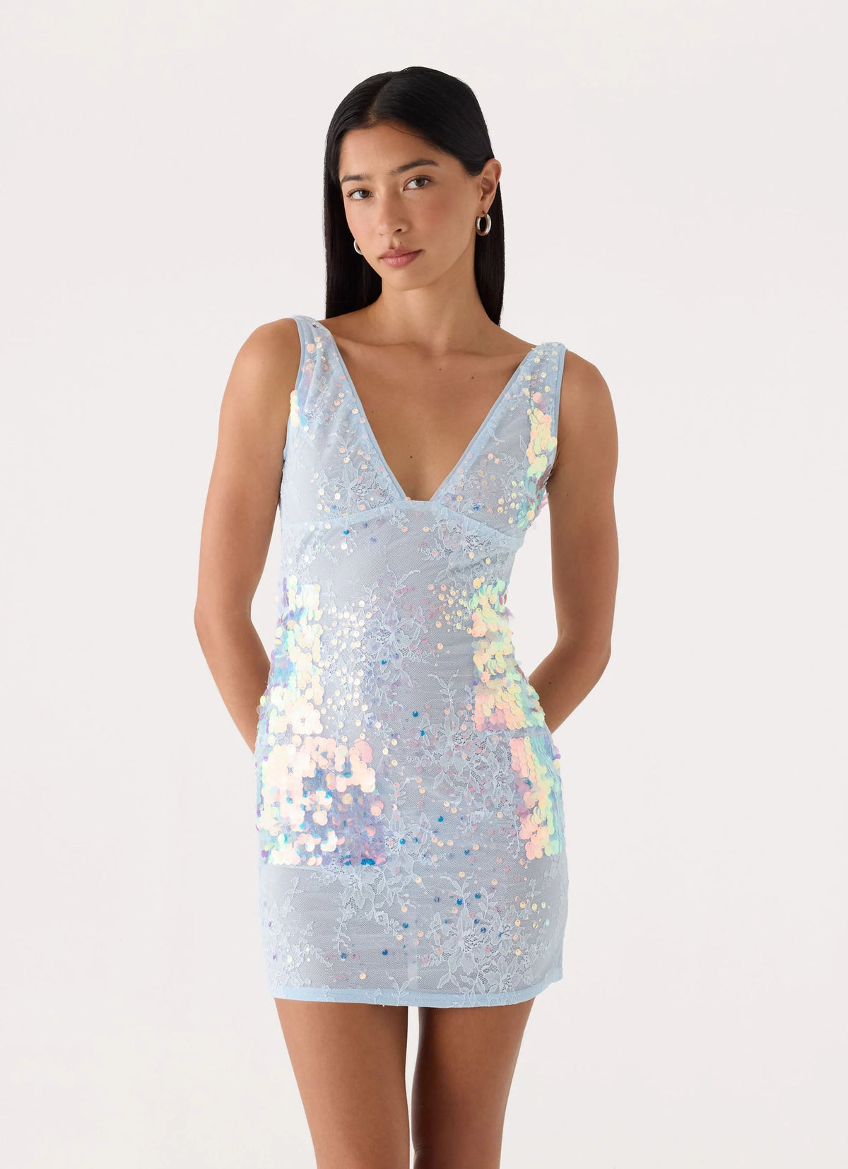 Maral Sequin Mini Dress - Blue