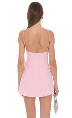 Embellished Mini Dress in Pink