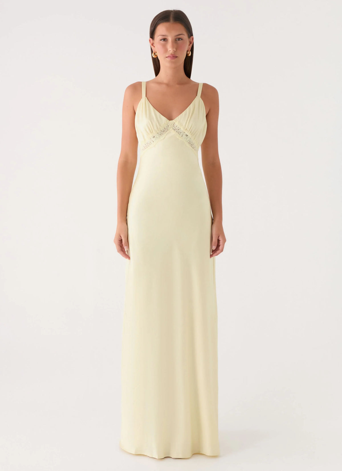 Tove Lace Maxi Dress - Yellow