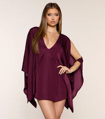Low Key Drama Open Back Plunge Dress