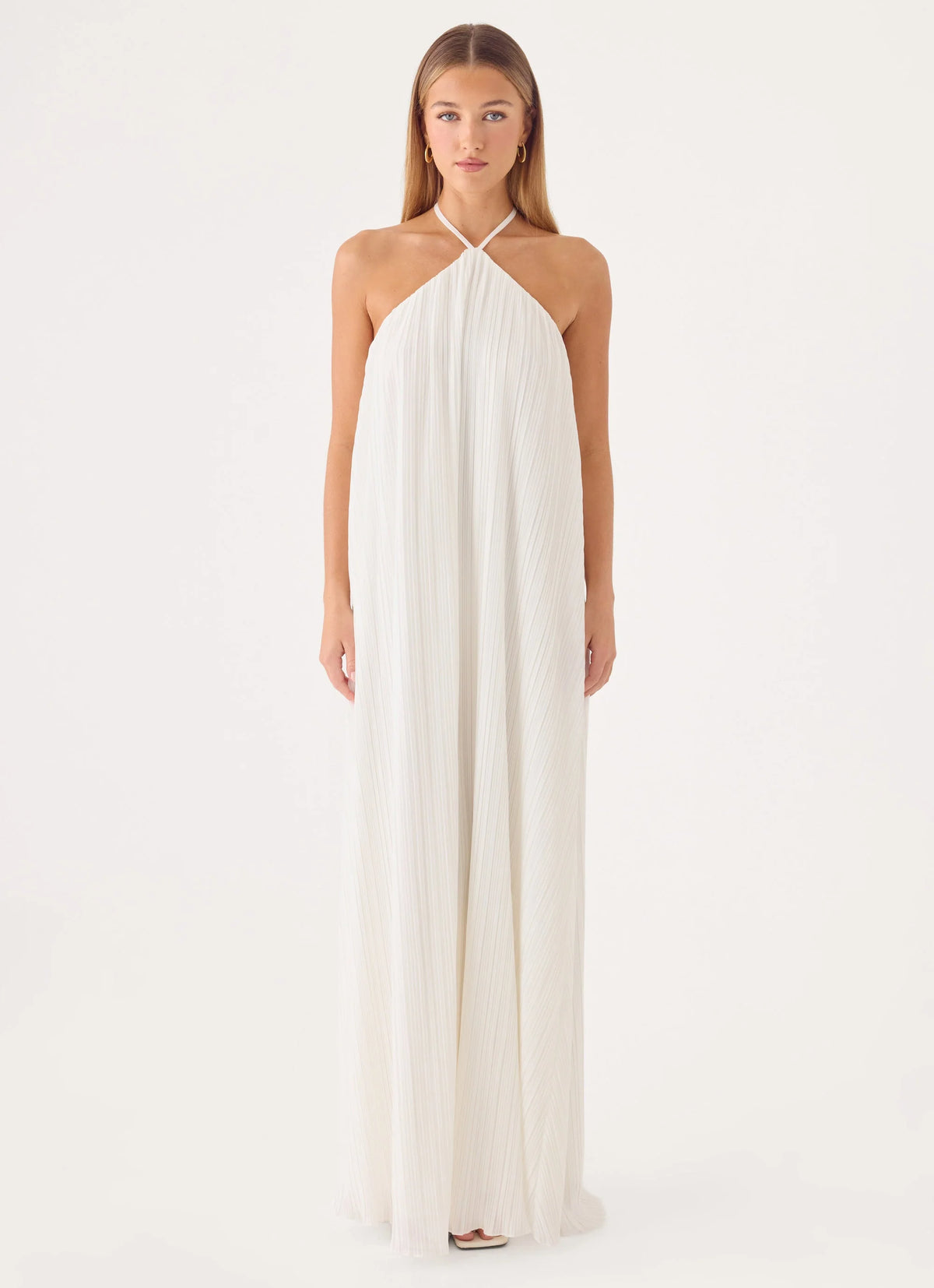 Danni Halter Maxi Dress - White