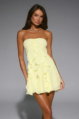 Imagine It Strapless Mini Dress Yellow