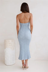 Atlantic Waters Mesh Midi Dress Blue