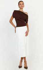 Nalfie Top - Asymmetrical Top in Choc