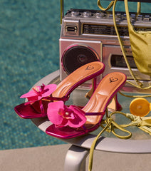 Poolside Playlist Tropical Flower Heels