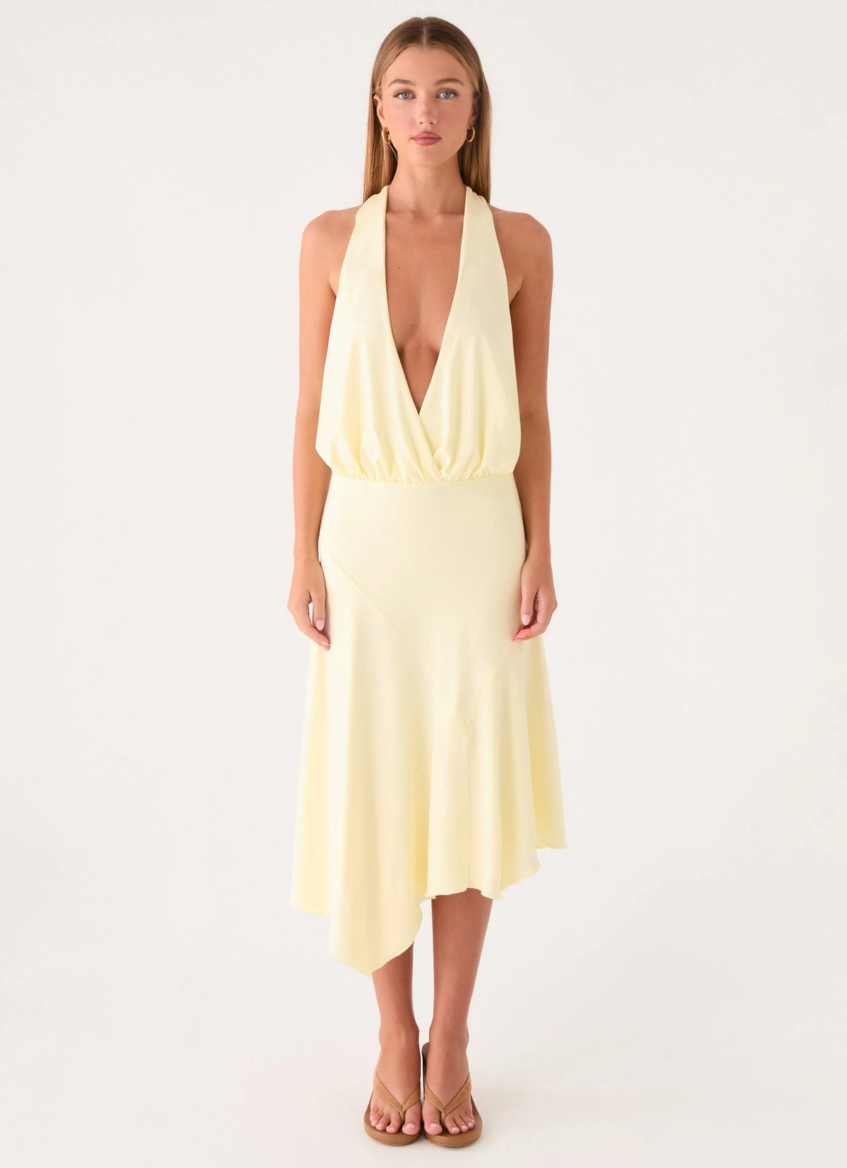 Ignite It Midi Dress - Lemon