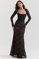Black Lace Maxi Dress