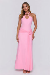 Glam And Glow Mesh Maxi Dress Pink