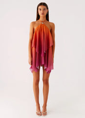 Twin Flame Mini Dress - Orange Gradient