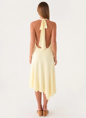 Ignite It Midi Dress - Lemon
