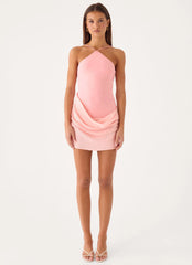 Keanu Cupro Mini Dress - Pink