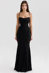 Black Lace Maxi Dress
