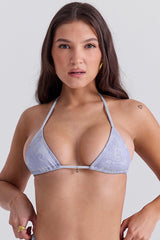 Lavender Paisley Bikini Top