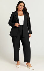 Hermie Blazer - Single Breasted Blazer in Black