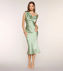 Candlelit Plans Satin Midi Dress