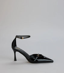 Point Taken Closed Toe Buckle Pumps