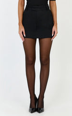 Virginia Skort - Mid Waisted Tailored Skort in Black