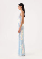Erinah Sequin Maxi Dress - Blue