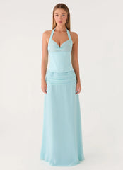 Soneva Corset Maxi Dress - Aqua