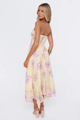 Light Joy Strapless Maxi Dress Yellow