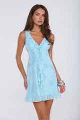 Pretty In My Energy Mini Dress Blue
