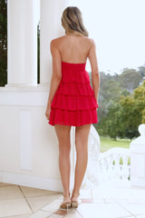 Sundaze Strapless Mini Dress Berry
