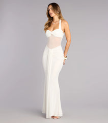 Tori Mesh Mermaid Formal Dress