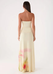 Palomar Strapless Maxi Dress - Soft Lily
