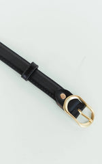 Kristen Rectangle Buckle Belt in Black