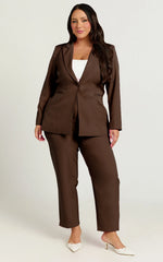 Hermie Blazer - Single Breasted Blazer in Chocolate