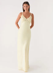 Tove Lace Maxi Dress - Yellow