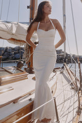 White Broderie Anglaise Cotton Maxi Skirt