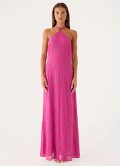 Cliffs Edge Maxi Dress - Berry Kiss
