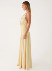 Makena Halter Maxi Dress - Yellow
